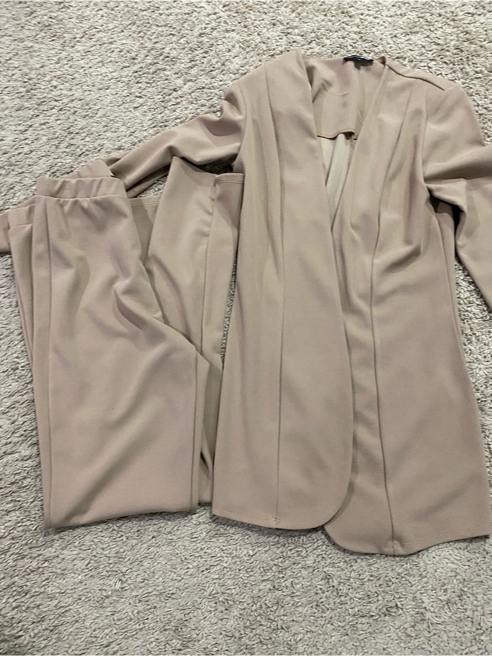 Fashion Nova Taupe Women's Pantsuit Two-Piece Set